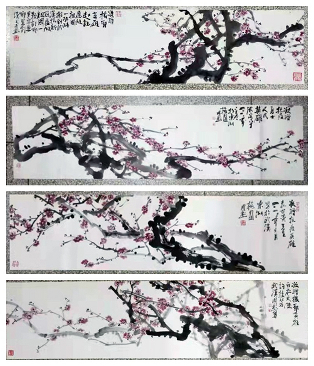 人像# 画家周彬和他画的的梅花