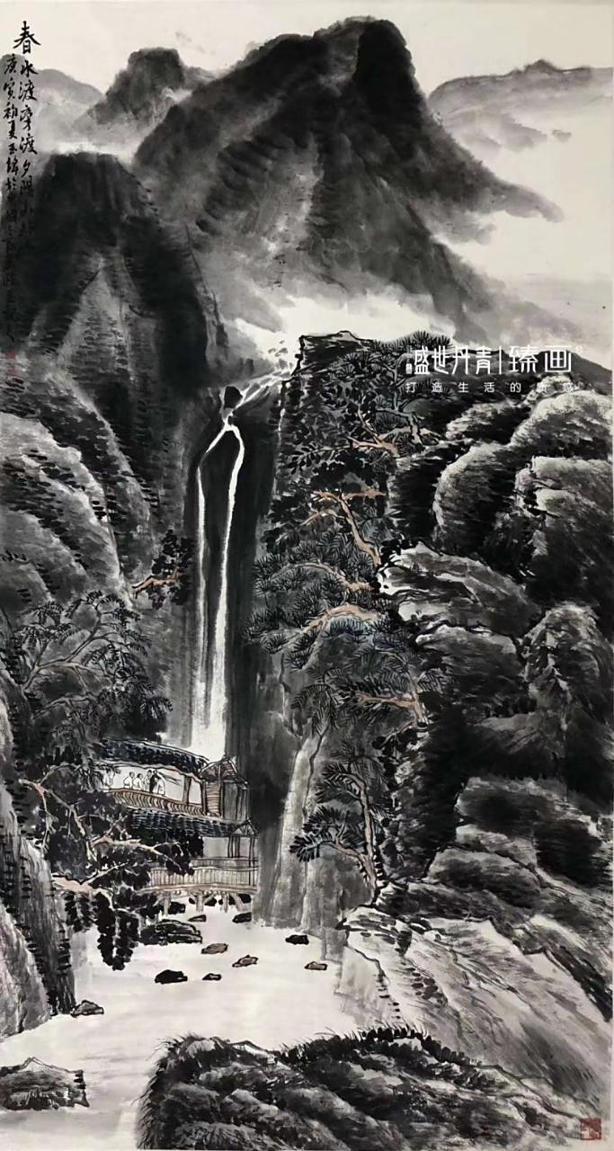 艺术# 张玉峰(96x178cm) 现任中国山水创作院美术馆馆长,中国美术家