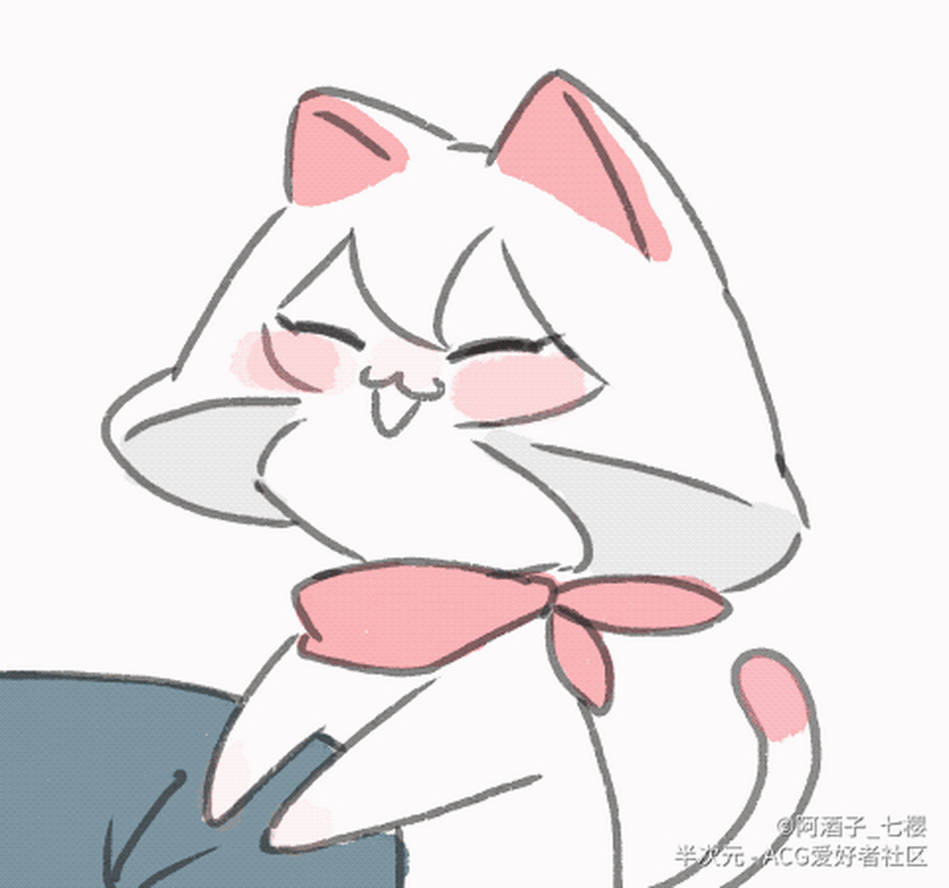 一只可爱的猫猫菇