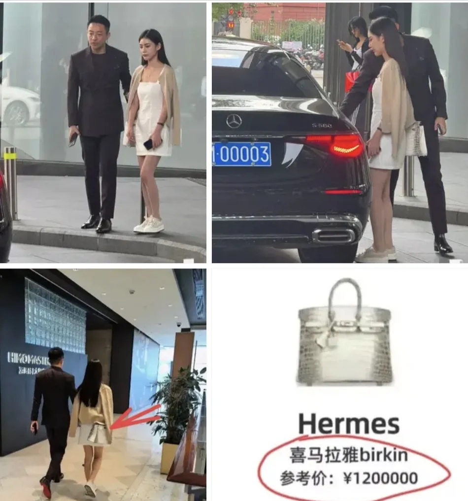 先说第一位是现任女友马筱梅每天在镜头前各种秀,秀豪车,秀爱马仕