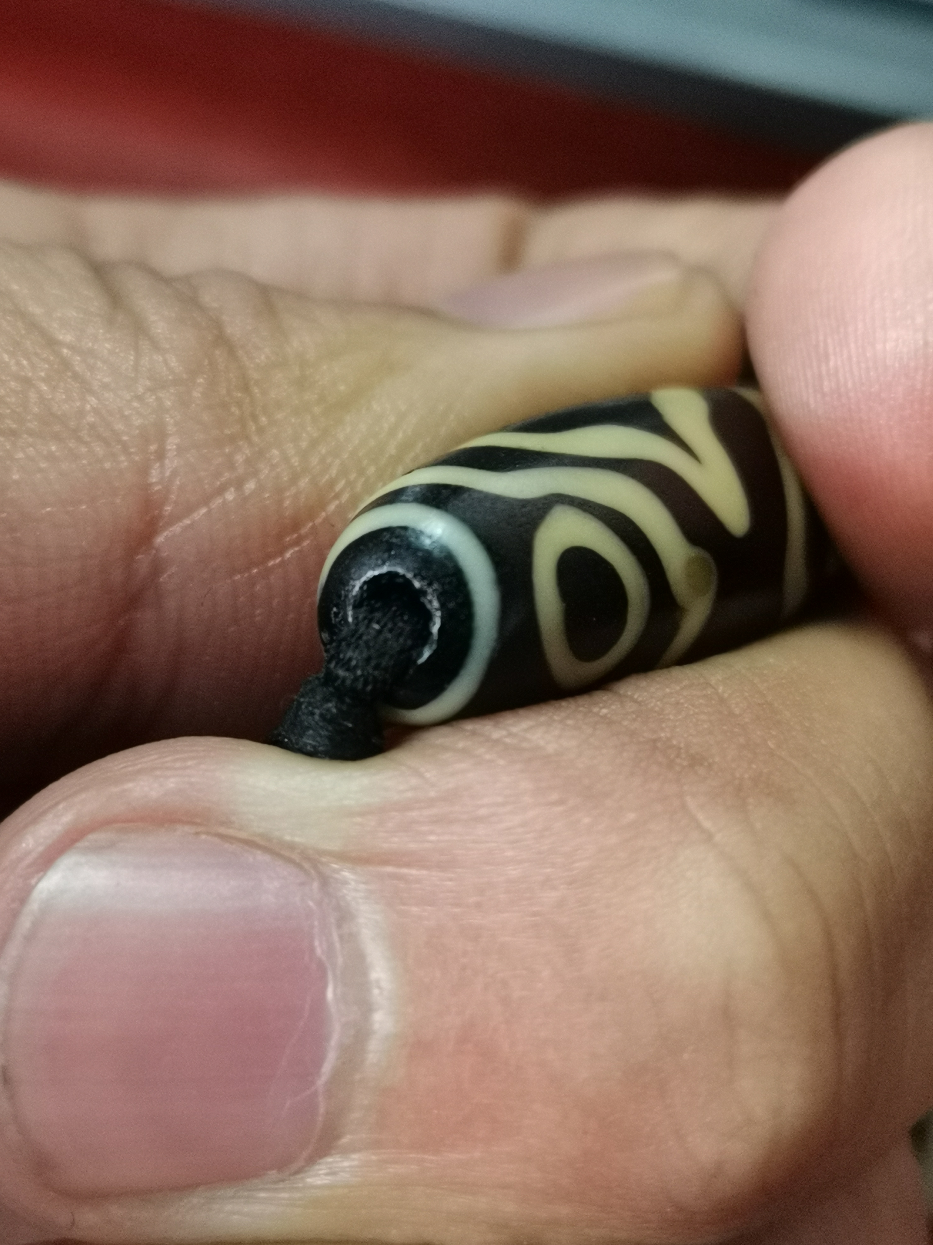清代琉璃三眼天珠.#古珠##天珠