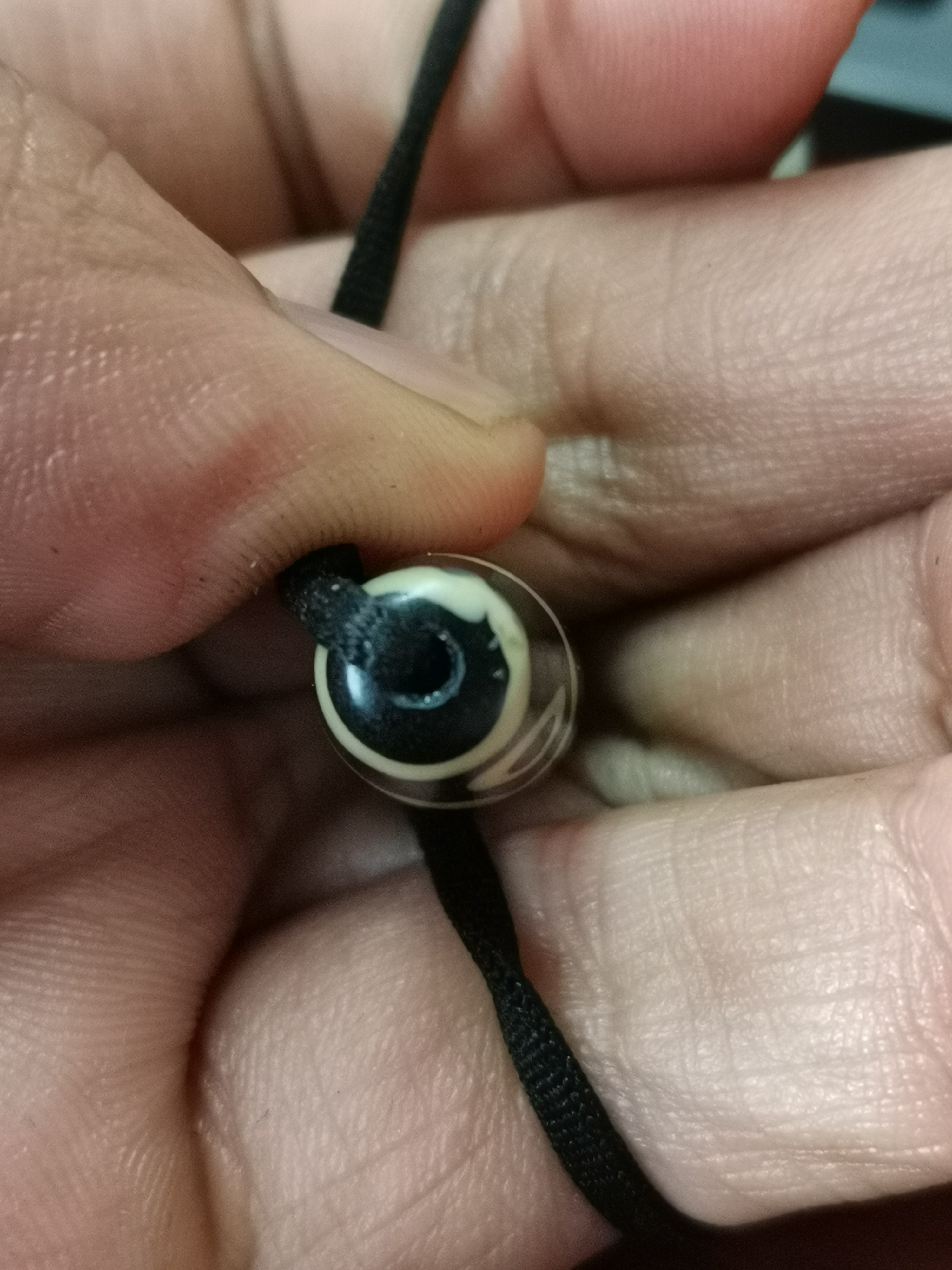 清代琉璃三眼天珠.#古珠##天珠