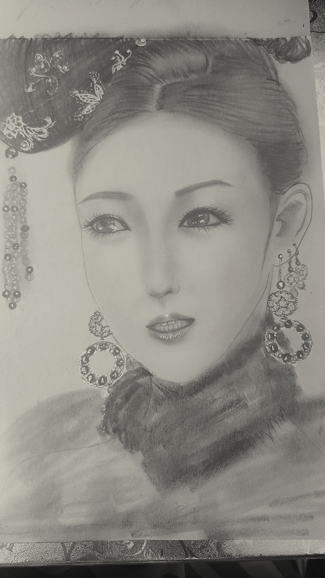 手绘满族格格图片