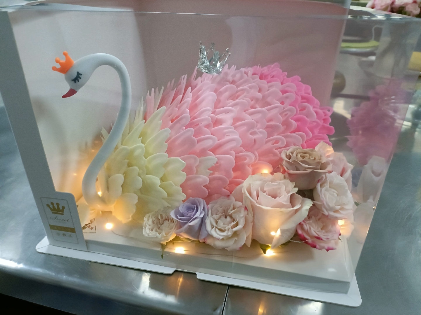 蛋糕图片天鹅款蛋糕图片渐变天鹅生日蛋糕图巧克力天鹅羽毛生日蛋糕