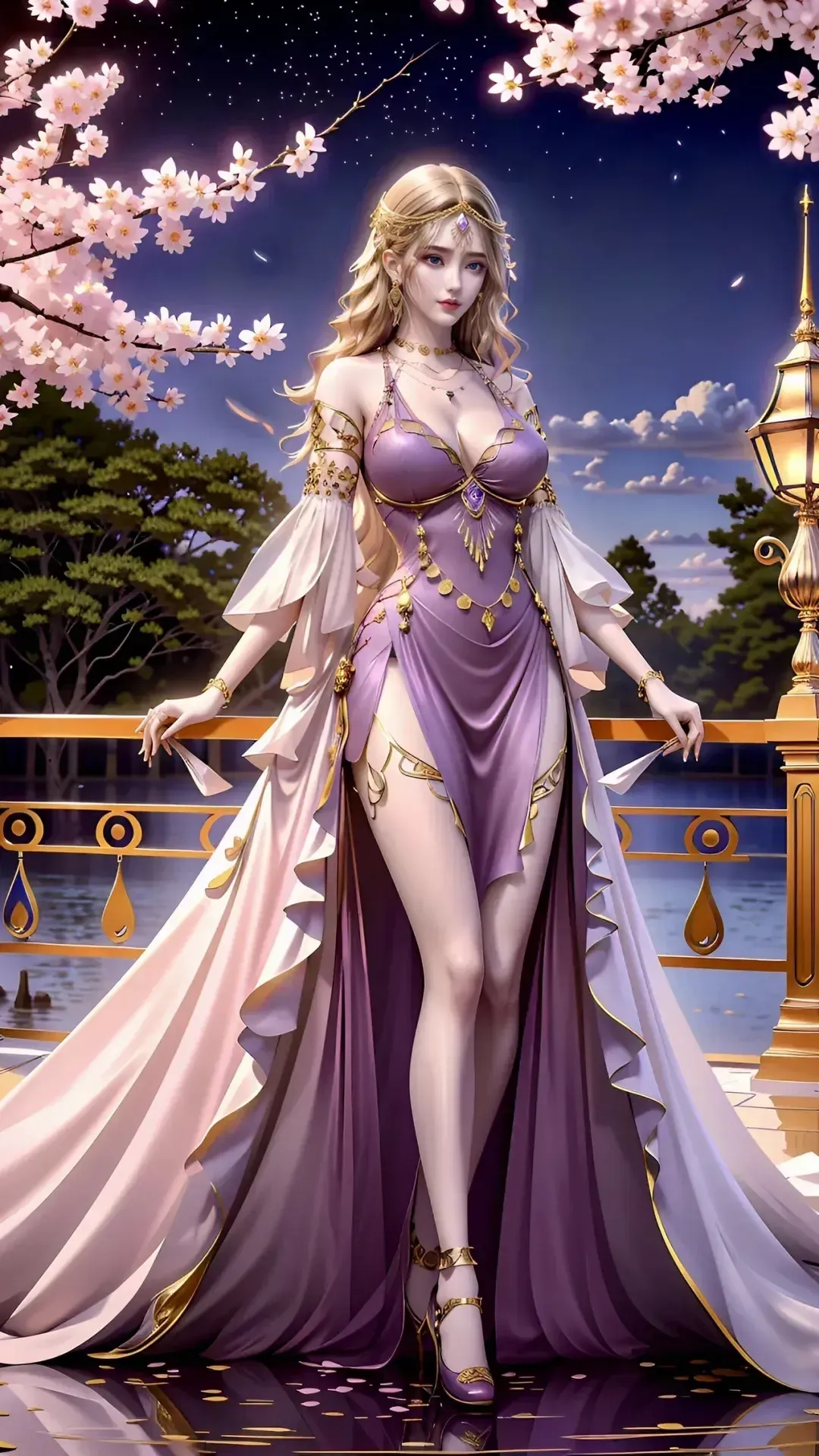 …今晚的月光真美,就像她身上的裙子一样梦幻