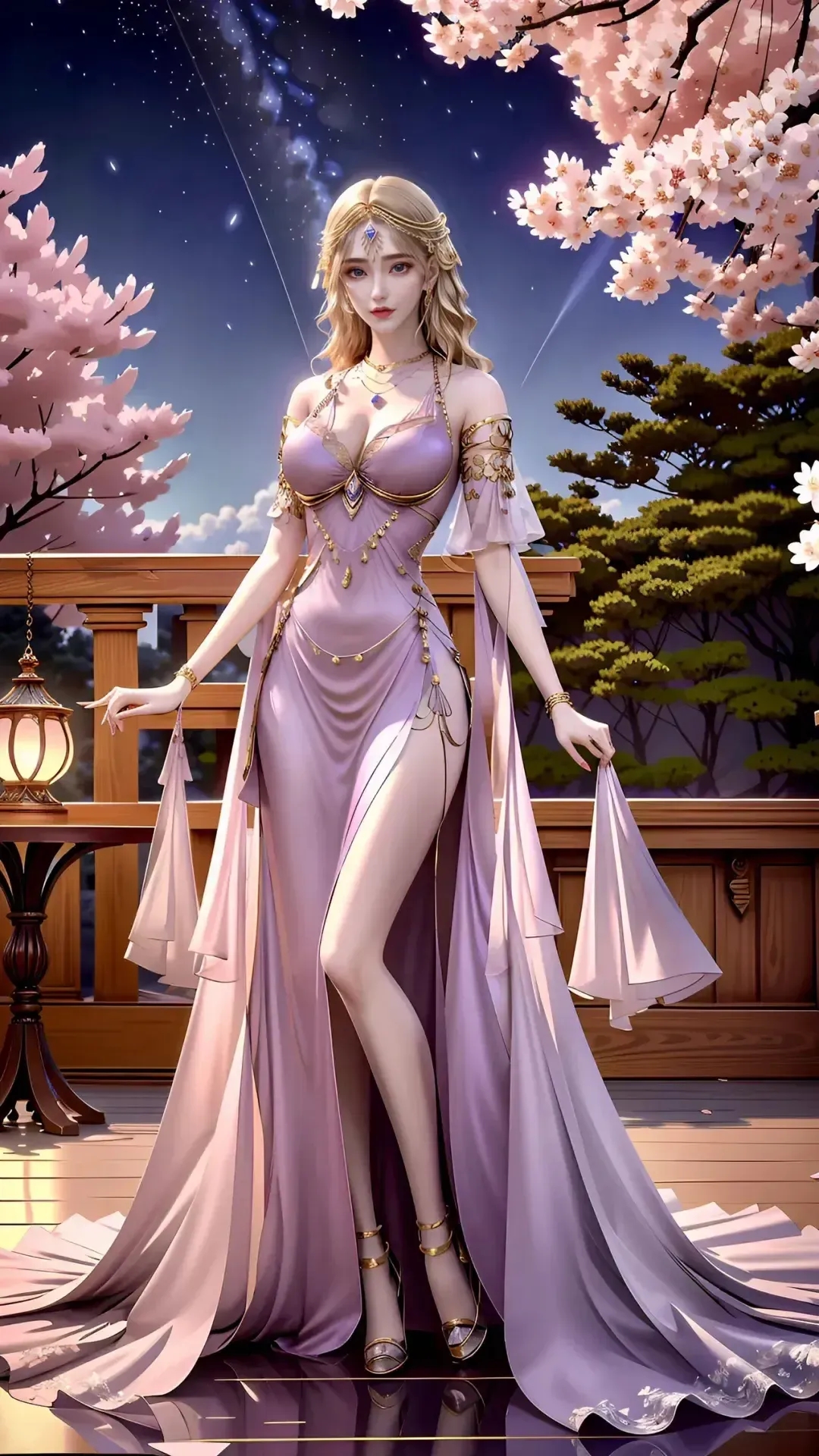 …今晚的月光真美,就像她身上的裙子一样梦幻