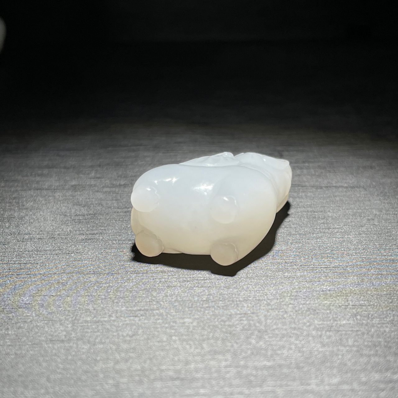 太可爱了,和田玉白玉大象也可以这么美!