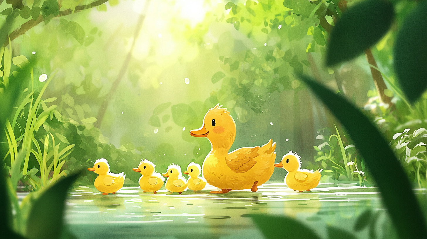 " 鸭妈妈说:"蹼." 小鸭子说:"妈妈,不告诉我就不告诉我呗,你笑啥呀.