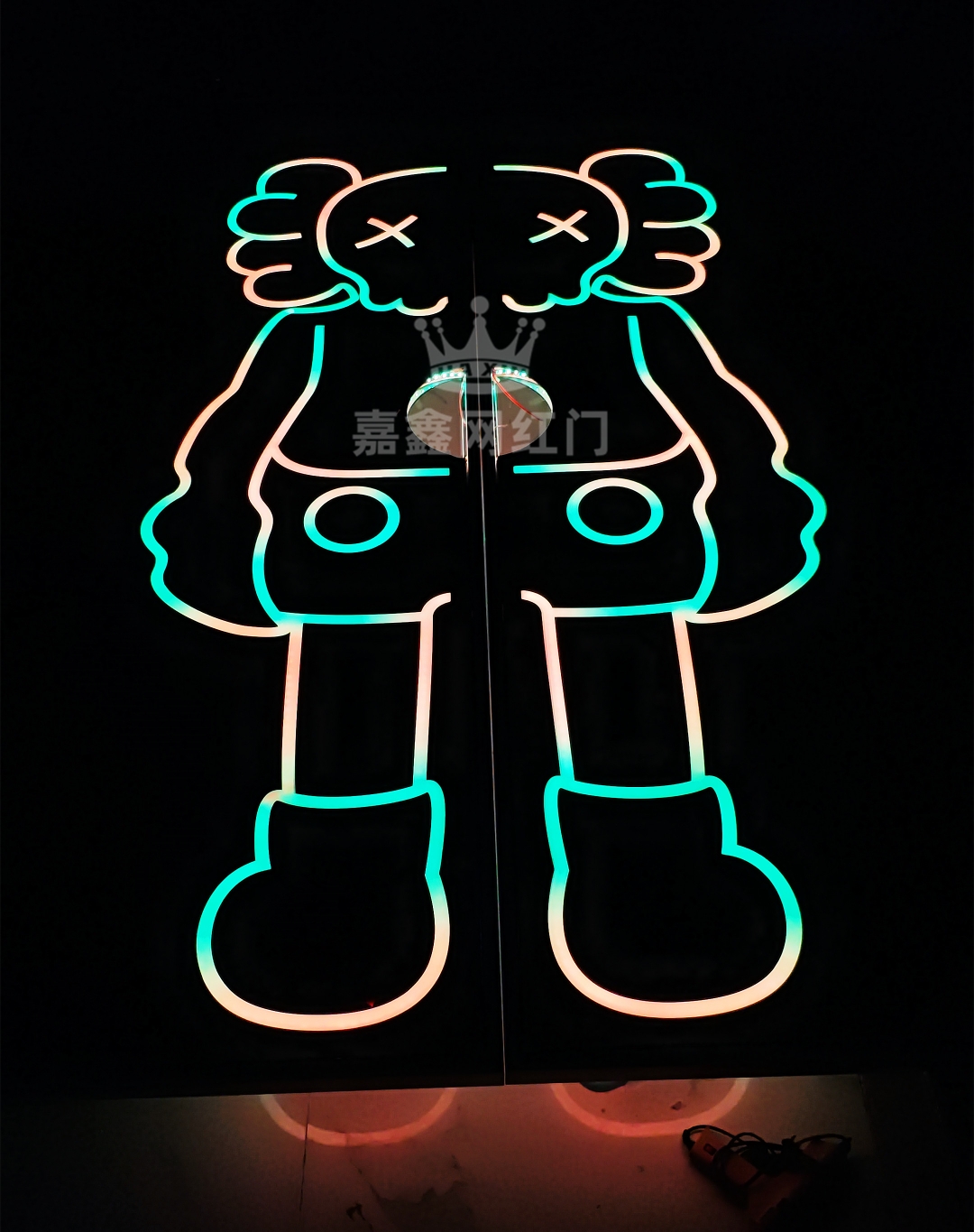 高科技电动门 网红掌纹科技门#嘉鑫科技门