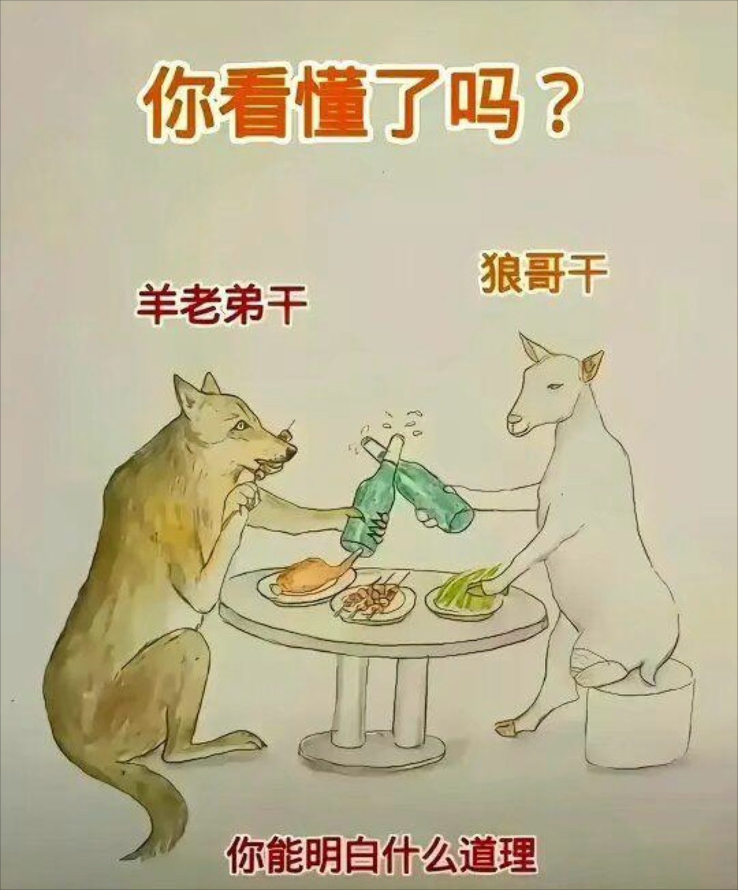 羊和狼能在一起吃饭吗?