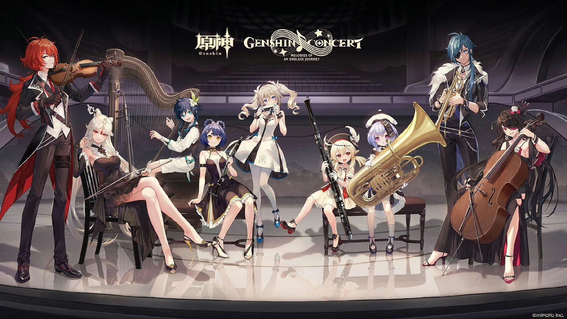 蜜桃社# #原神米游社# 音乐节海报,这颜值简直了,只q我的心坎