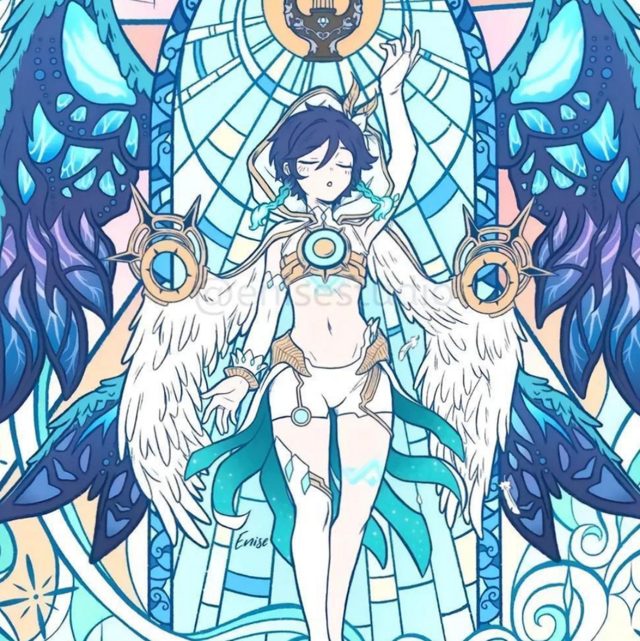 蜜桃社# #原神# 他们的神装实在是太酷了吧!期待水神