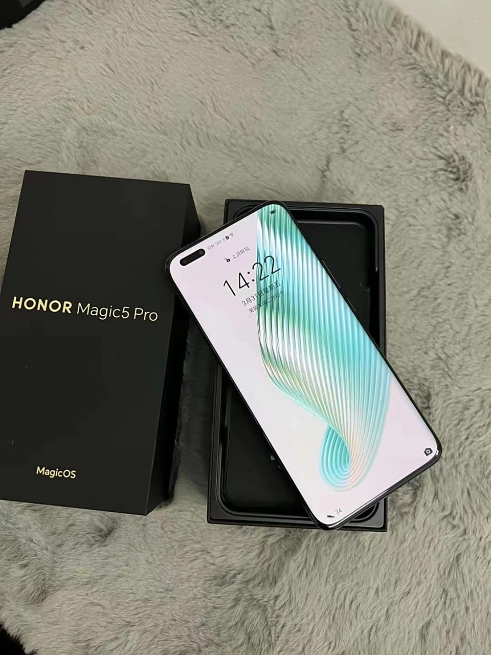 荣耀magic5pro 12 256国黑5g 全原99新 3月13号激活 全套配件齐全 出