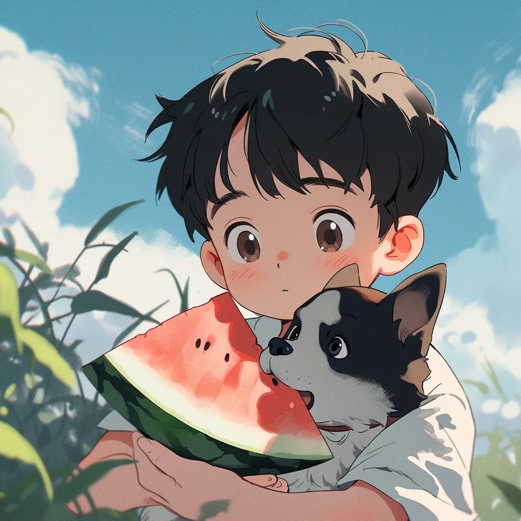 男女生头像 | 夏日西瓜头像  #动漫头像# #头像# #头像分享