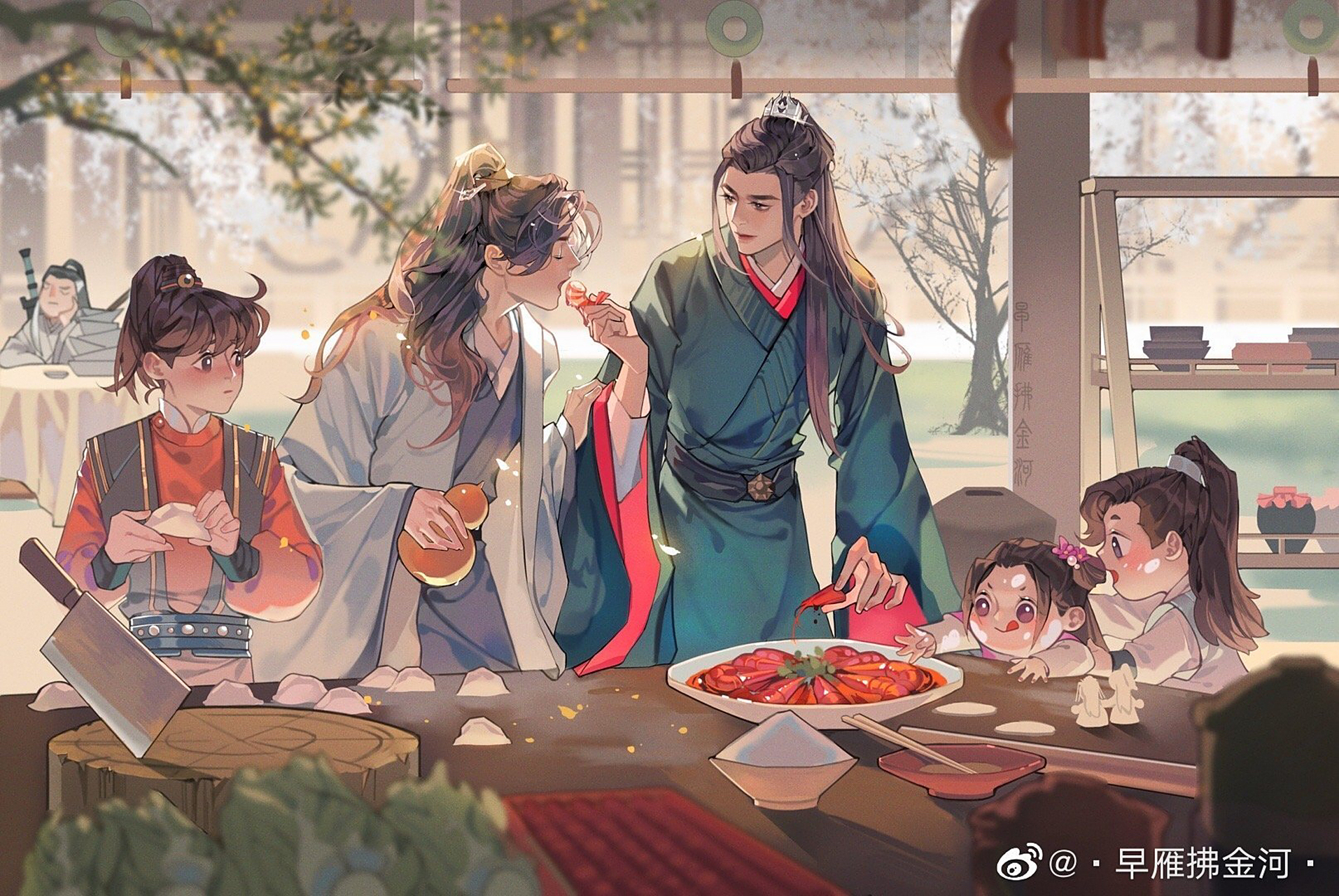 山河令 一家五口全家福来啦!