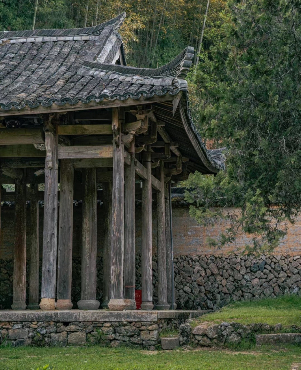 绿树红墙,青砖黛瓦 中国传统建筑 给人感觉总是如诗如画#建筑设计