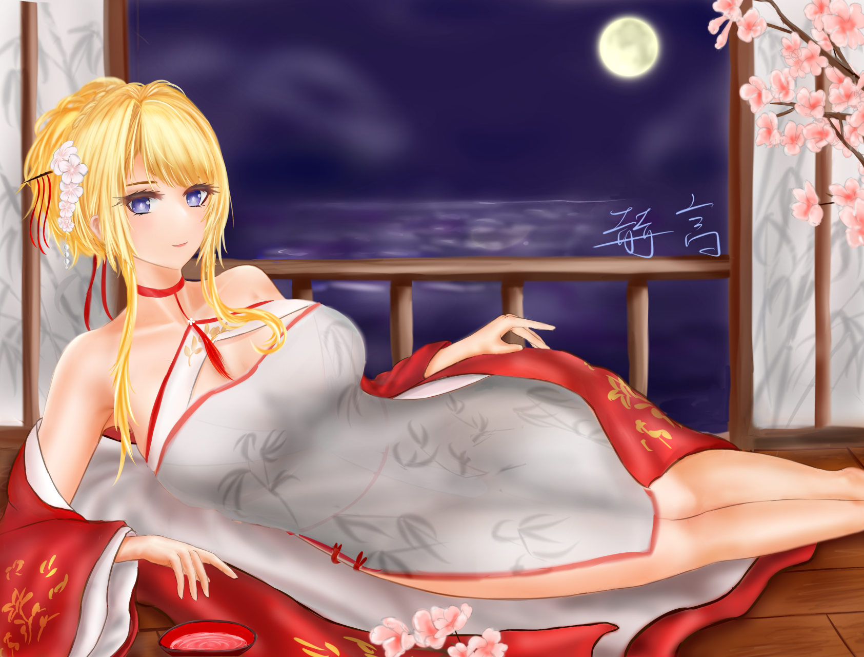 碧蓝航线:凉夜香雪——光荣 #二次元美图# #插画# #碧蓝航线#  b站:赫