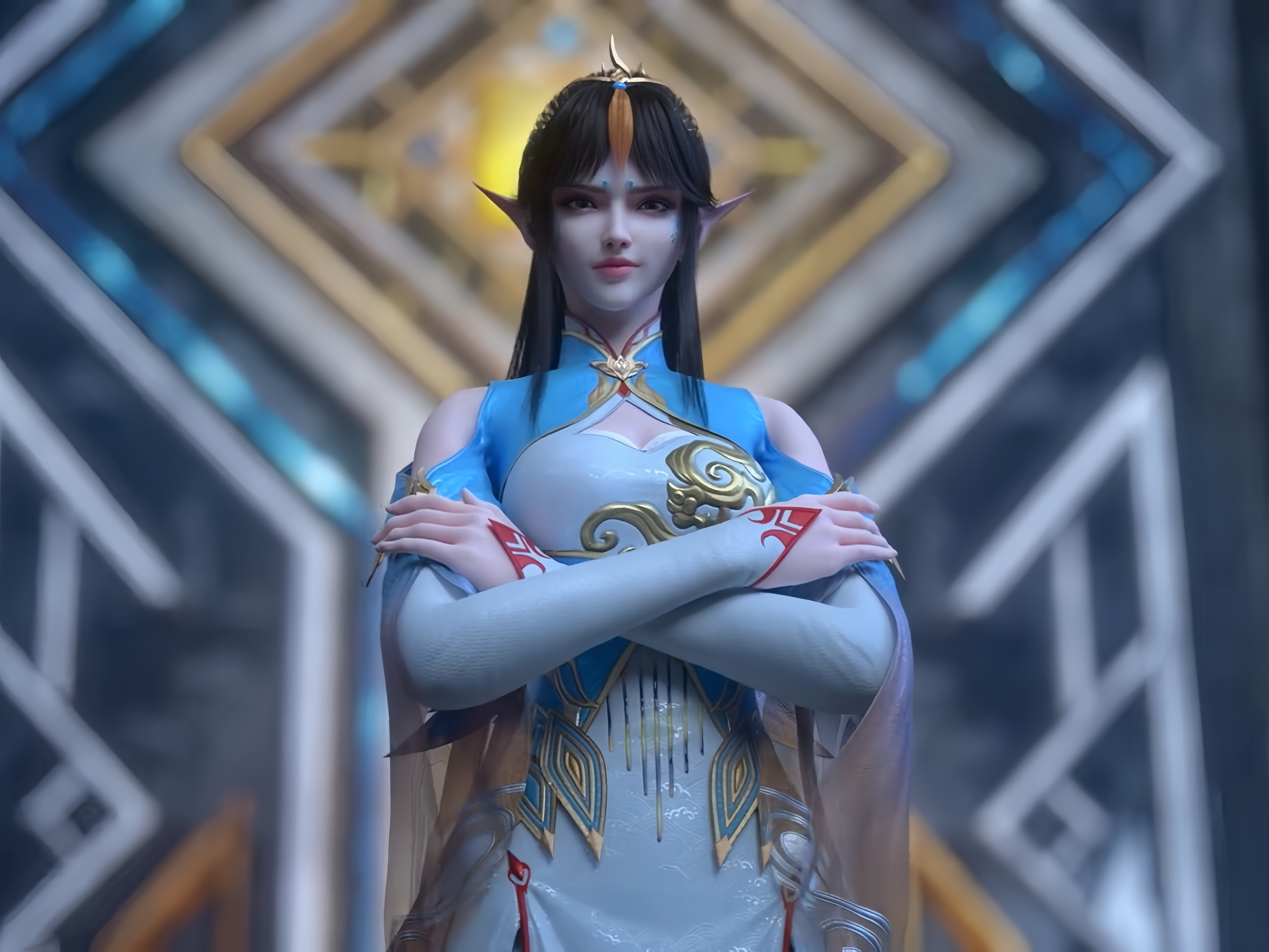 103|凤清儿 动图 凤清儿就凭她那双白丝大长腿,气势就碾压萧炎三分啊