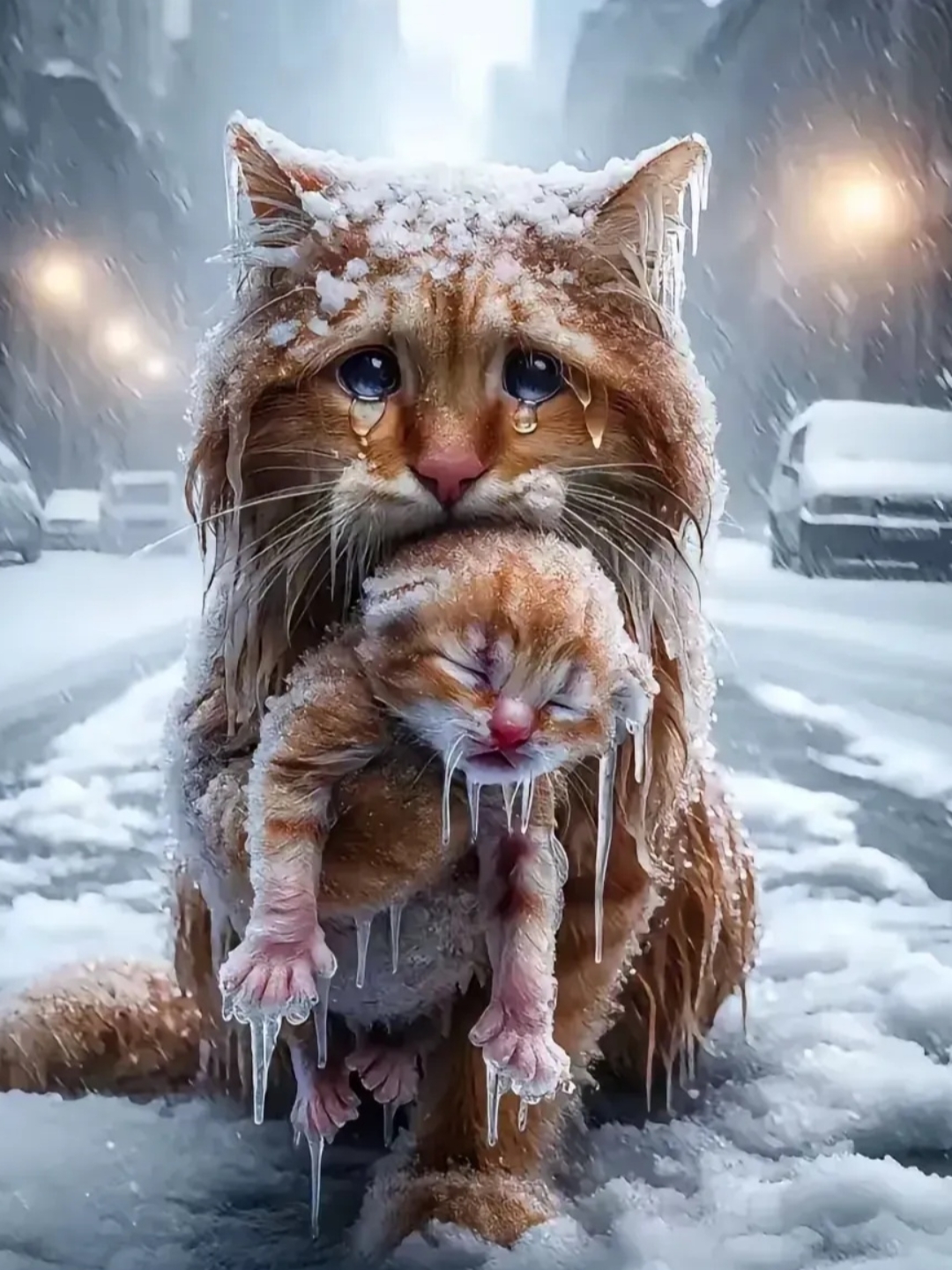 幼崽死了,猫妈妈一样会悲伤难过,网友们你们说人和动物是不是一样?