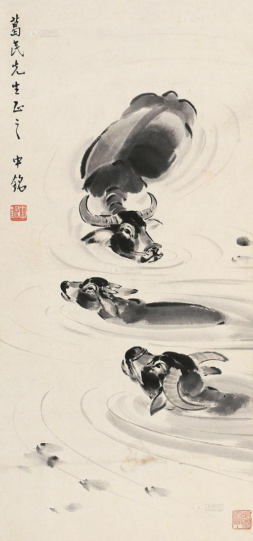 水牛国画作品欣赏