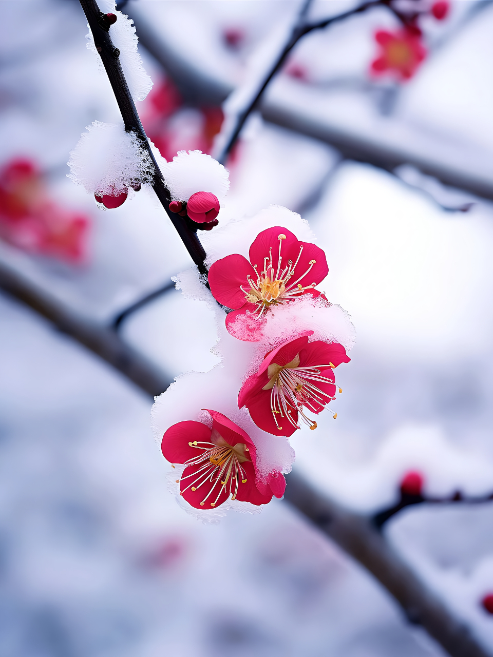 一朵梅花的照片图片