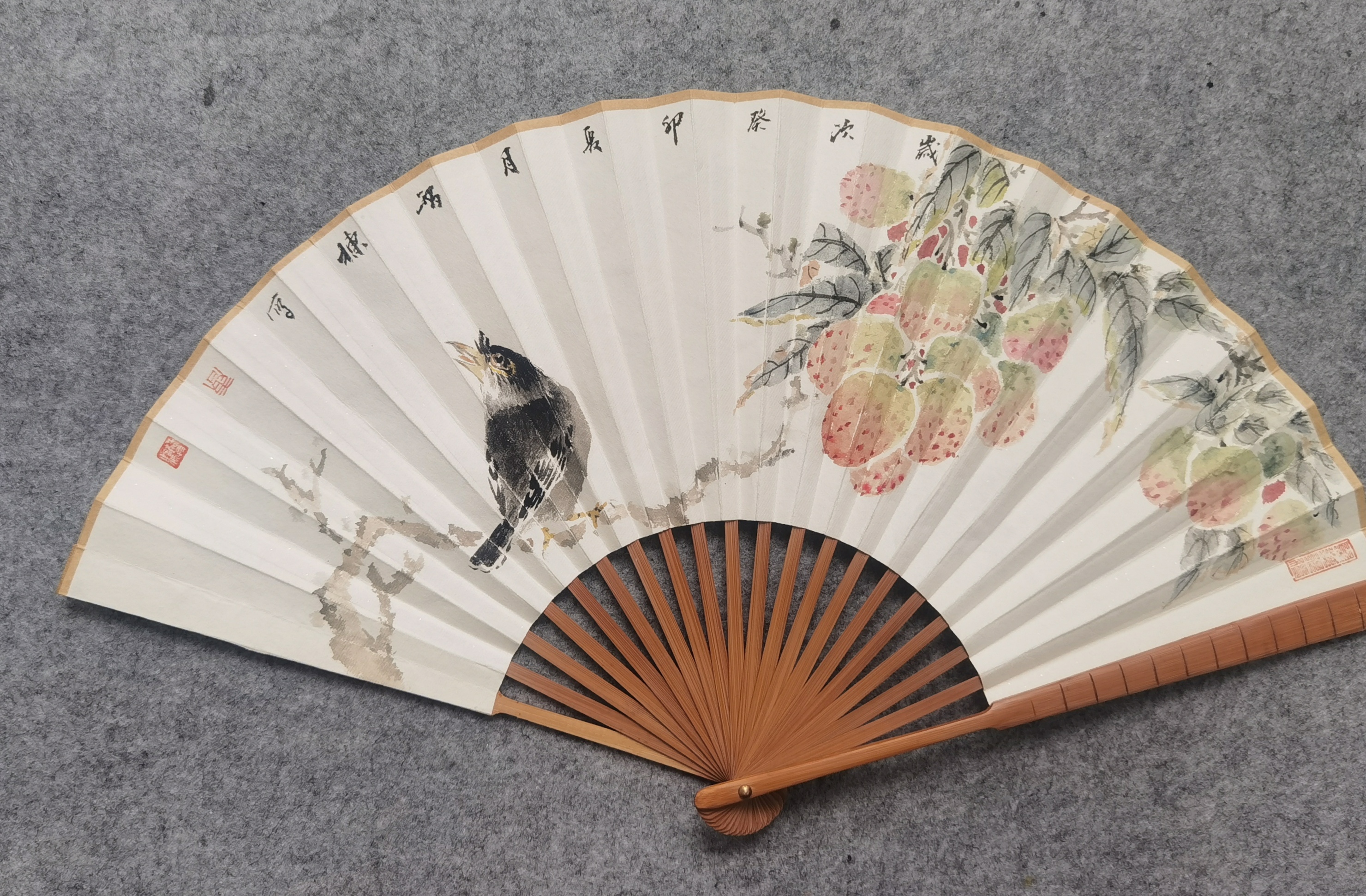 最近两天画的扇面,在坚持中提高!