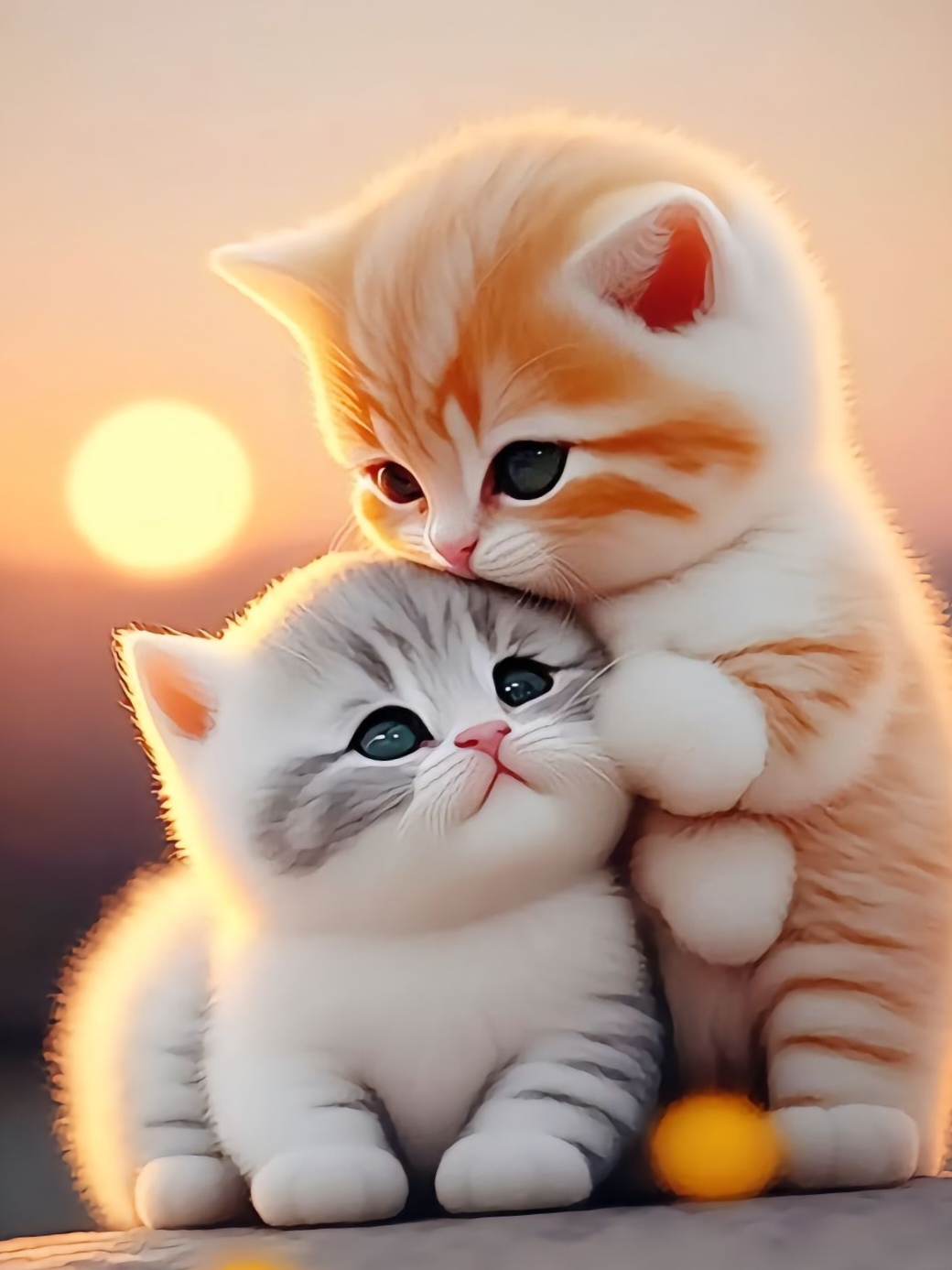两只小猫的奇妙交流 🌟