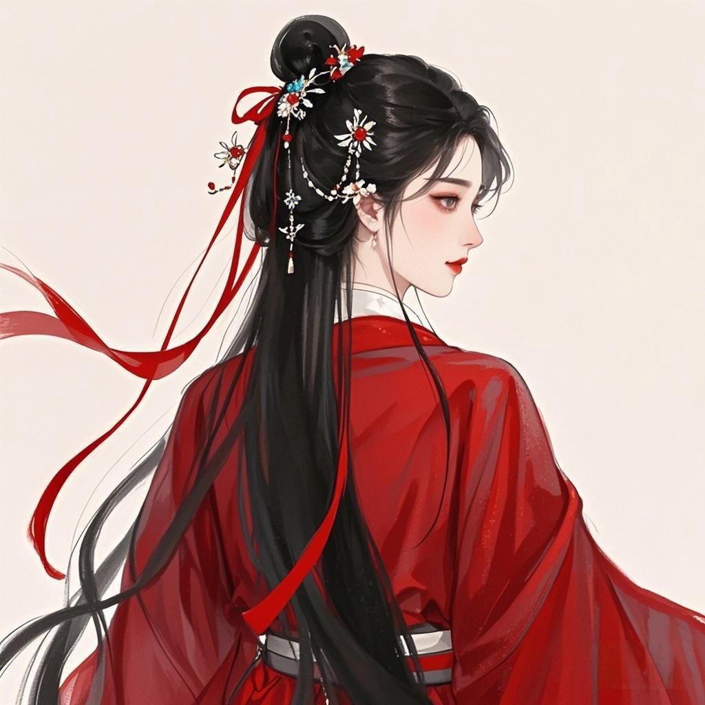 唯美古风红衣女子 我也曾想仗剑走天涯 温柔的春天 和古风也很配吖