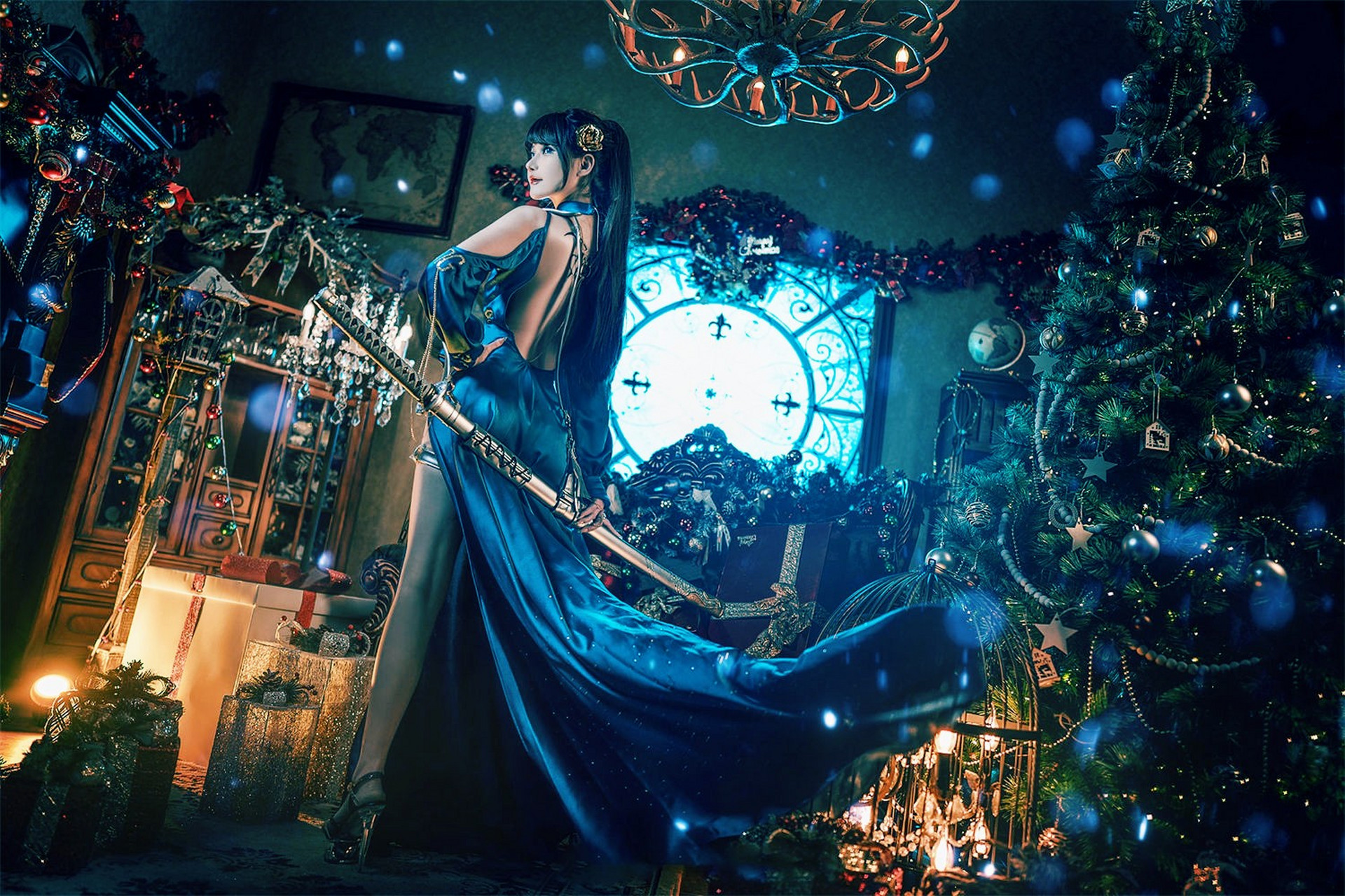 动漫cos# 蓝色妖姬般的魅惑,大家觉得这个好看吗?