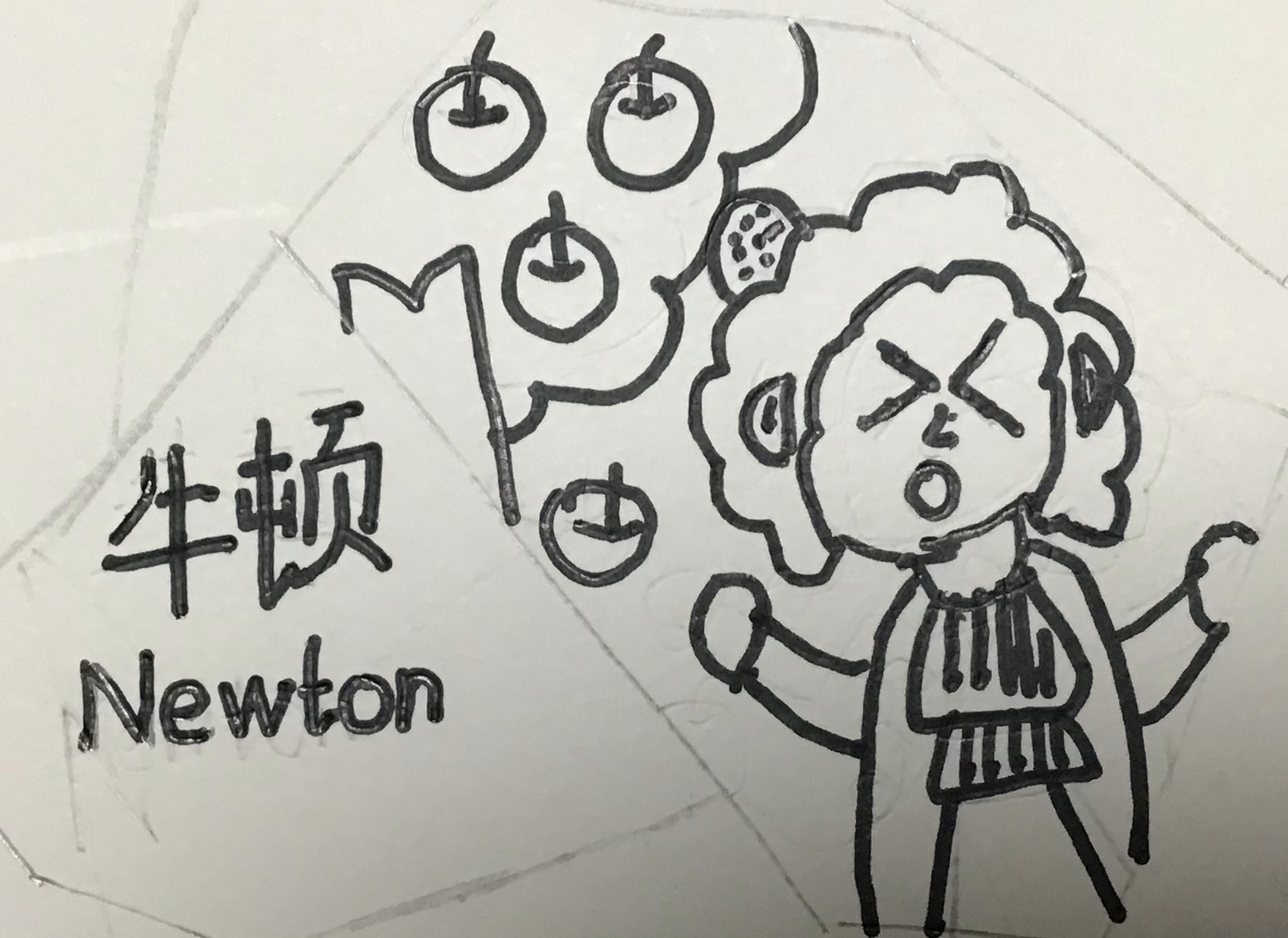 牛顿简笔画