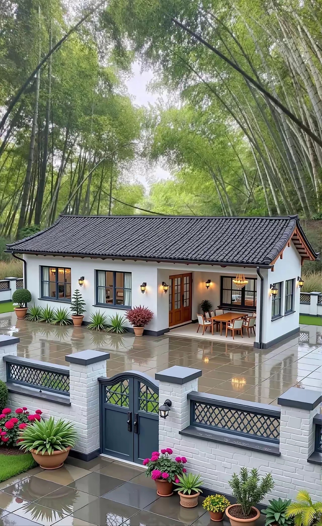 农家小院美死啦!青瓦白墙,花草绕廊,住着得劲又舒服