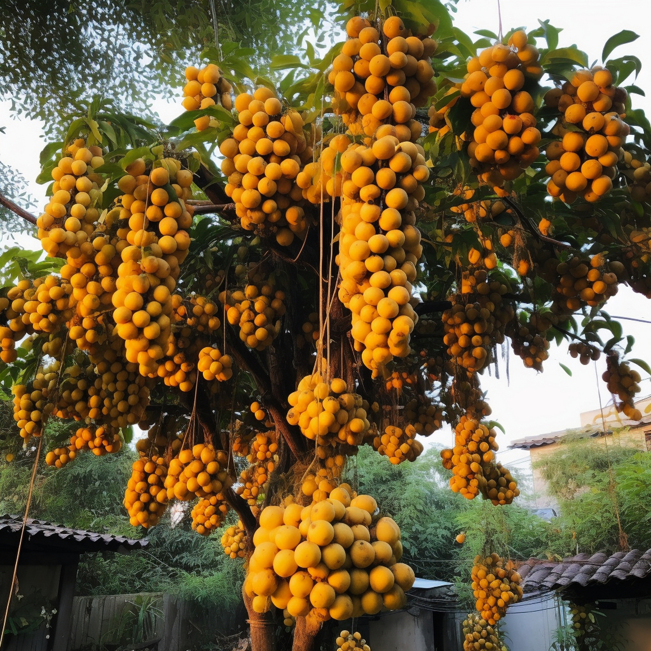 百年的龙眼树,大丰收啊.ai绘画,仅供娱乐