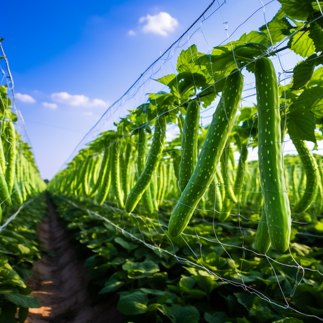 菜地里的黄瓜,长势太好了,吃不完根本吃不完.ai绘画 仅供娱乐