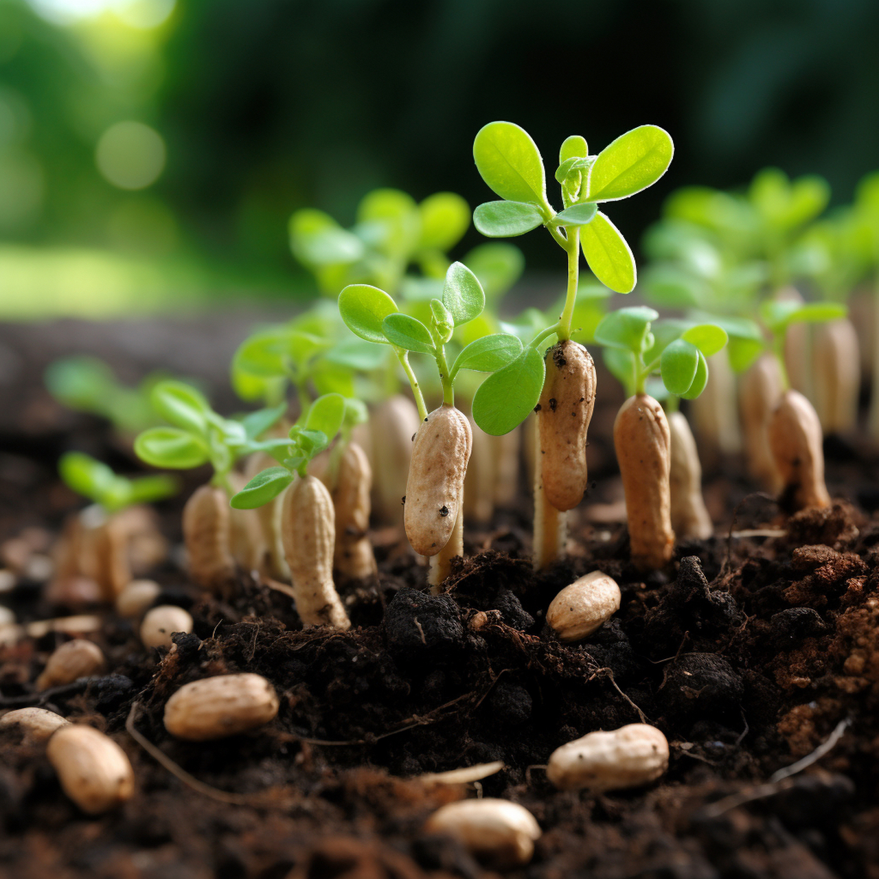 ai绘画 刚出土的花生小苗