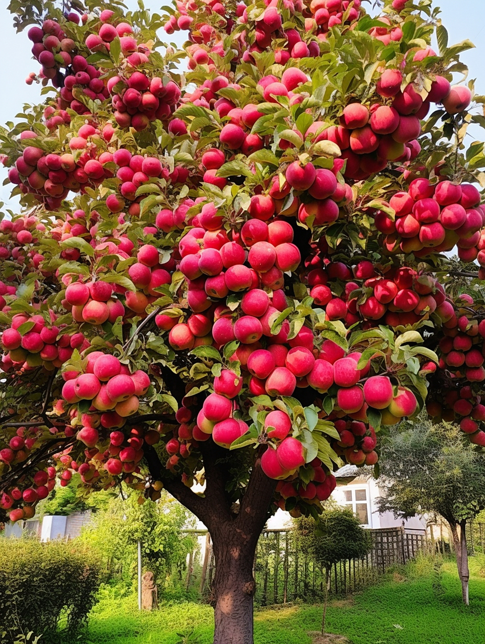 苹果树也太高产了吧,黑压压的一片. ai绘画,仅供娱乐