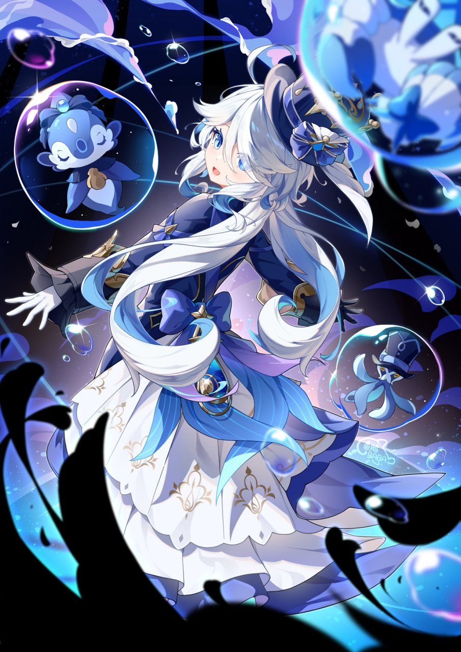 芙宁娜(原神) 画师:鱼鹅baba id:113617426#二次元