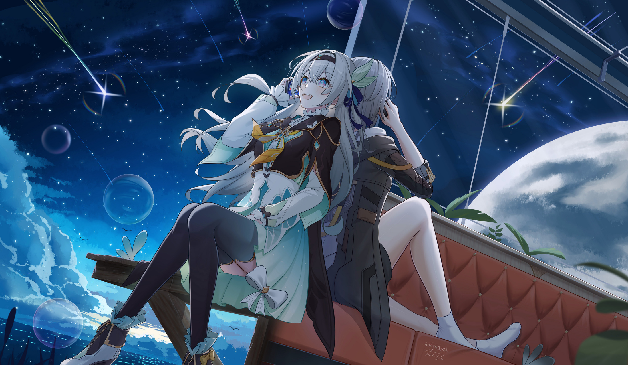 横屏美图 流萤(星穹铁道) 画师:holy呱呱 id:119994748#二次元