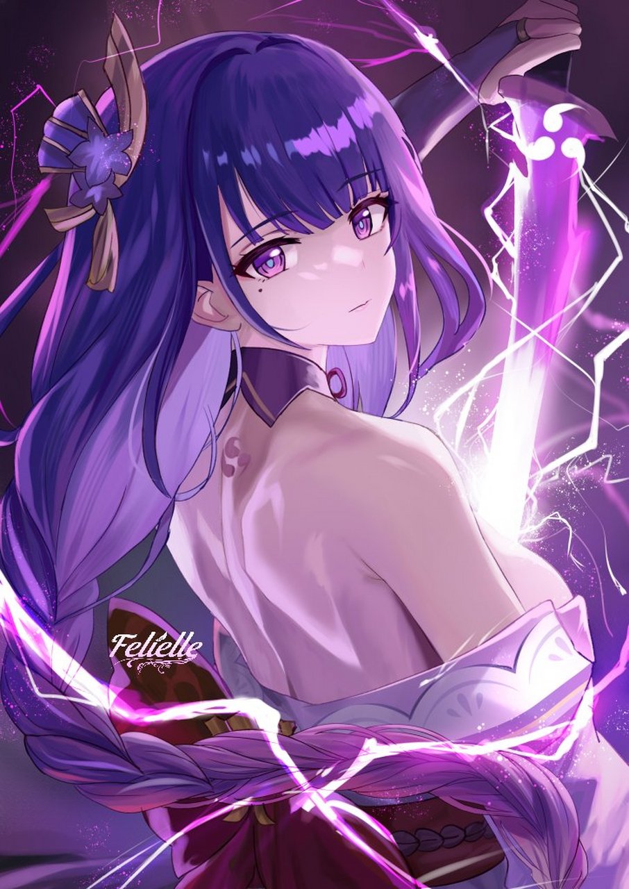 雷电将军(原神) 画师:felielle id:112310012#二次元