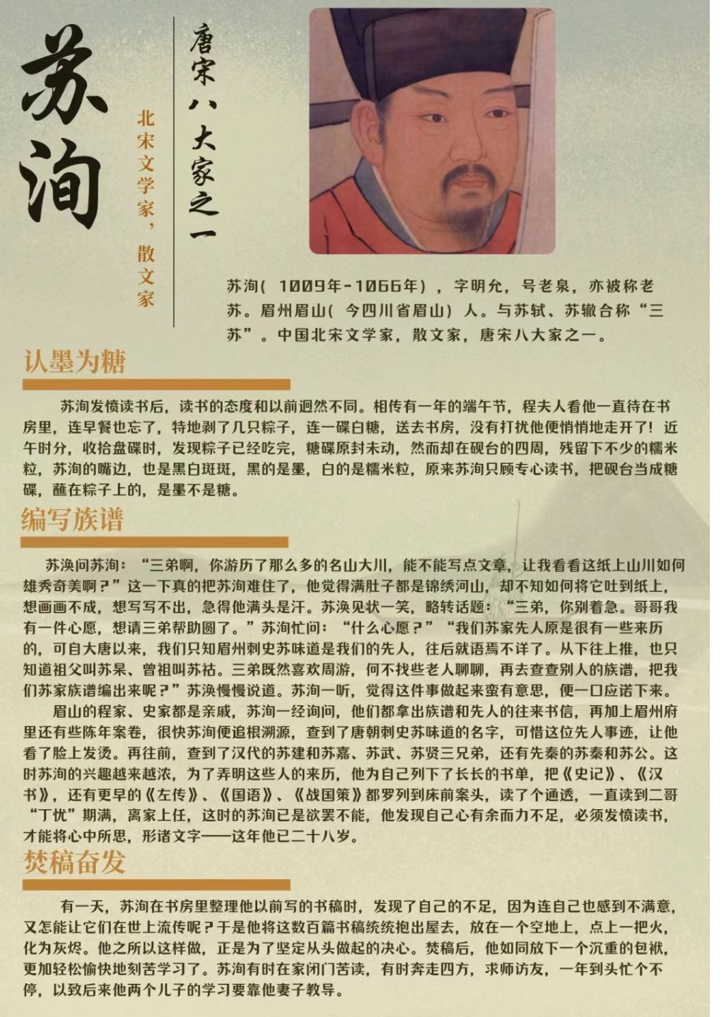 "苏洵:北宋雄辩家的故事与智慧"  苏洵,这位北宋时期的文学巨匠,以其