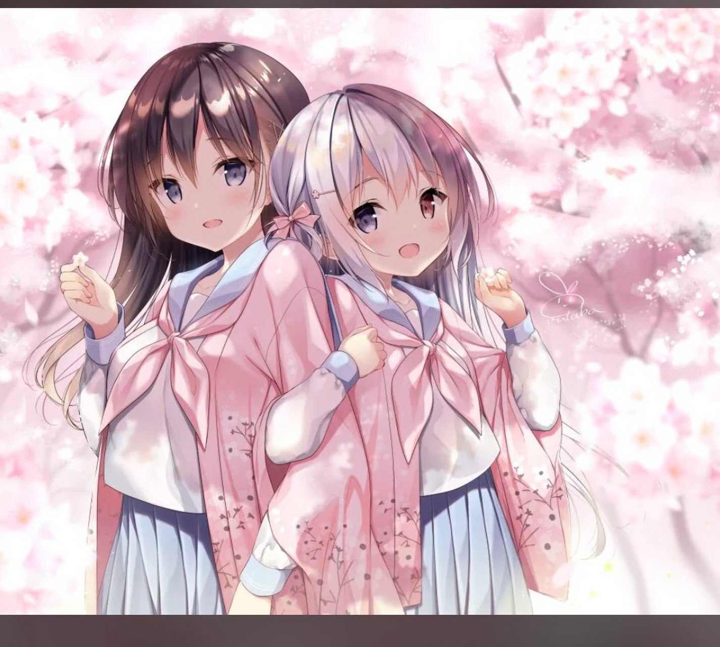 创意话题挑战赛# 分享美图 动漫中的闺蜜发型,闺蜜装,在现实生活中你