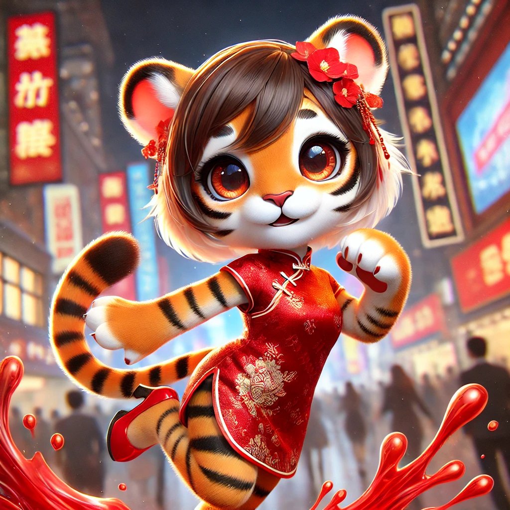 提示词分享:一只可爱的拟人化的老鼠,女性,身材