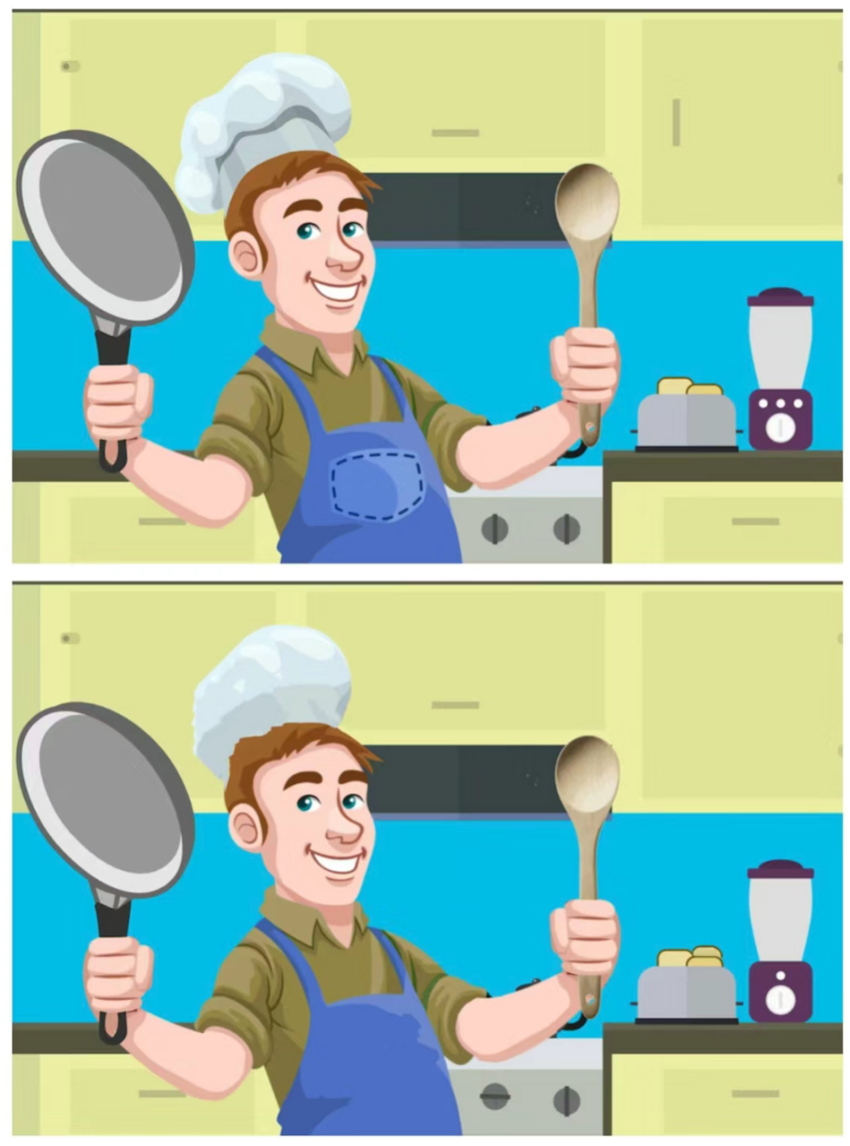 考眼力,找不同(d59) 你能找出图片中几处不同的地方?