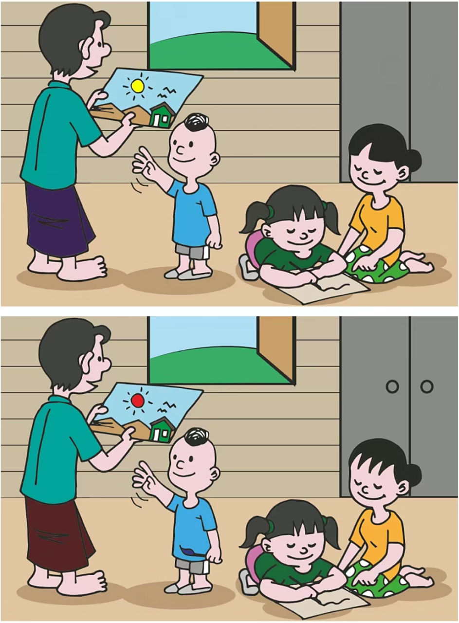 你能找出图片中几处不同的地方? #喜乐闹元宵