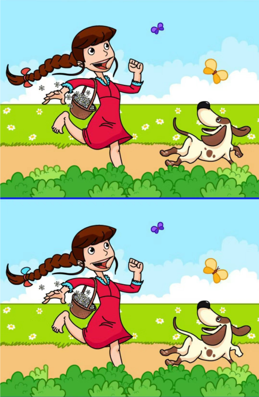 考眼力,找不同(d12) 你能找出图片中几处不同的地方?