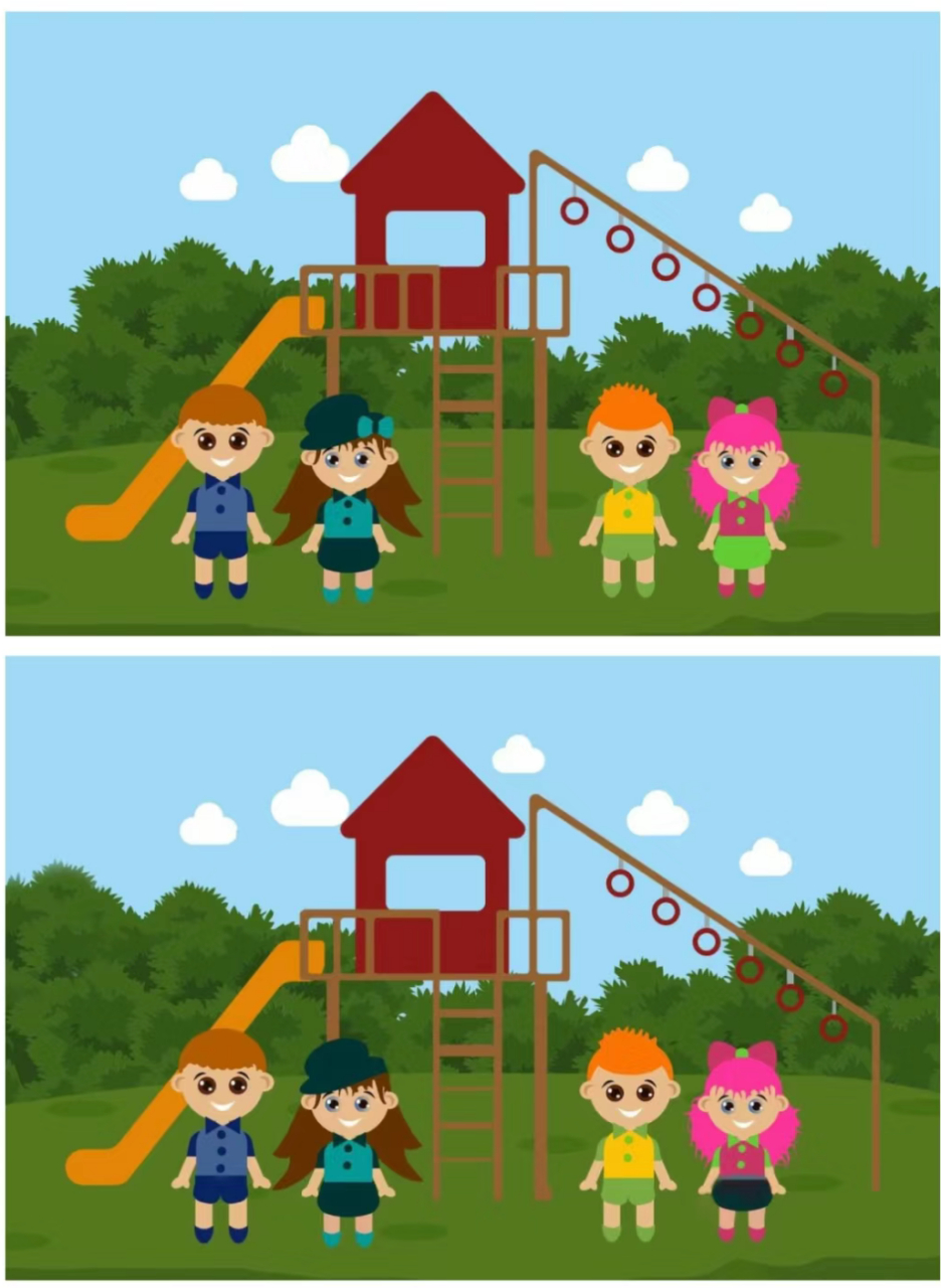 考眼力,找不同(d43) 你能找出图片中几处不同的地方?