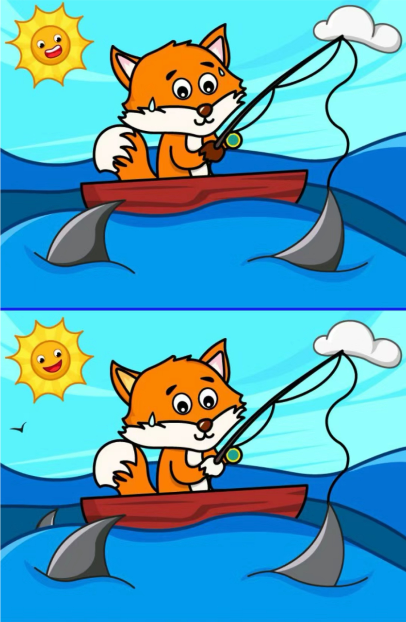 考眼力,找不同(d23) 你能找出图片中几处不同的地方? #新年福气签