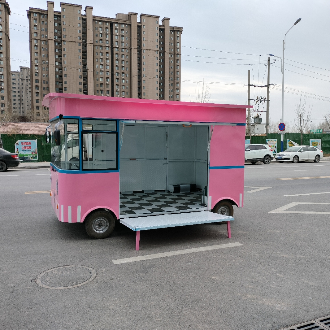 热点引擎计划#水果摆摊车电动四轮超市车小吃车支持定制