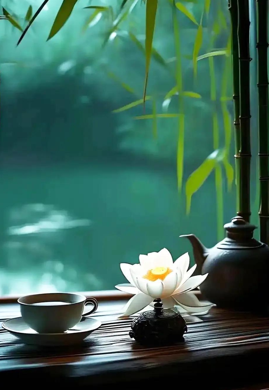 于纷繁的世间,人心恰似一湾湖水,唯有沉淀下所有的波