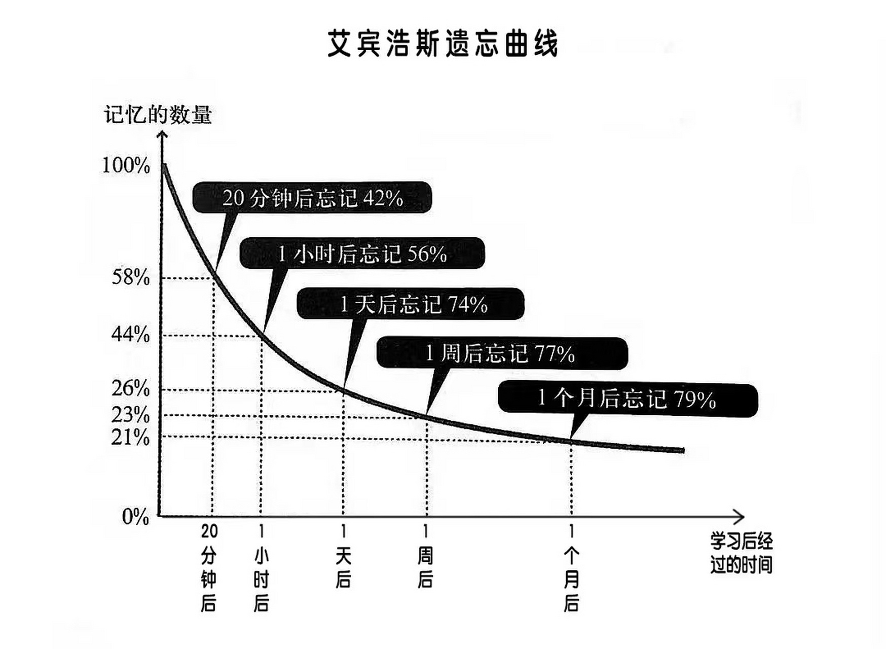 艾宾浩斯遗忘曲线骗局图片