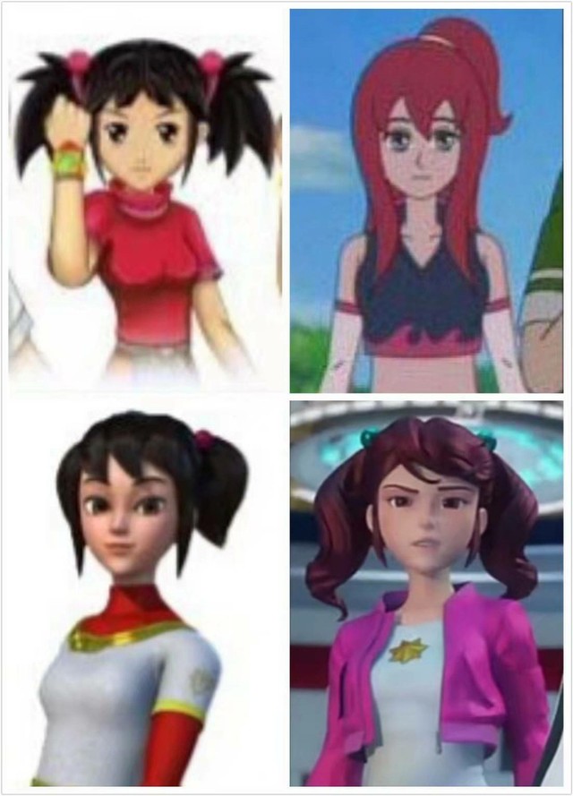 《神兽金刚》系列中的女角色赵燕,赵洁,杨雪,周老师,我